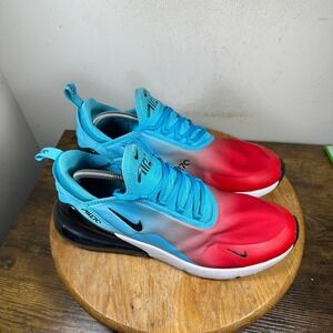 Nike Air Max 270 Men's Shoes Blue Red Gradient Size 12 CJ0767-400
